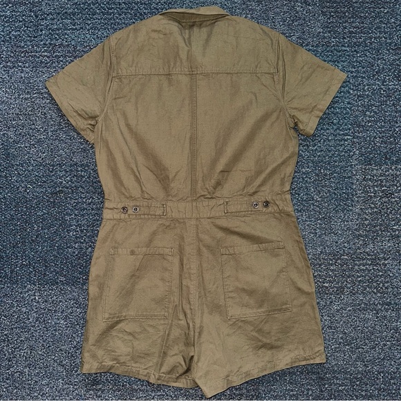 Outerknown S.E.A. Suit shortall - olive branch jumpsuit. Size M. - Picture 5 of 9